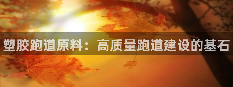 红足一1世皇冠：塑胶跑道原料：高质量跑道建设的基石