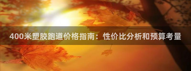 红足一1世手机版赛果：400米塑胶跑道价格指南：性价比分析和预算考量