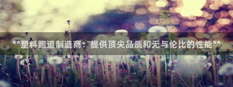 红足1世开奖预测：**塑料跑道制造商：提供顶尖品质和无与伦比的性能**
