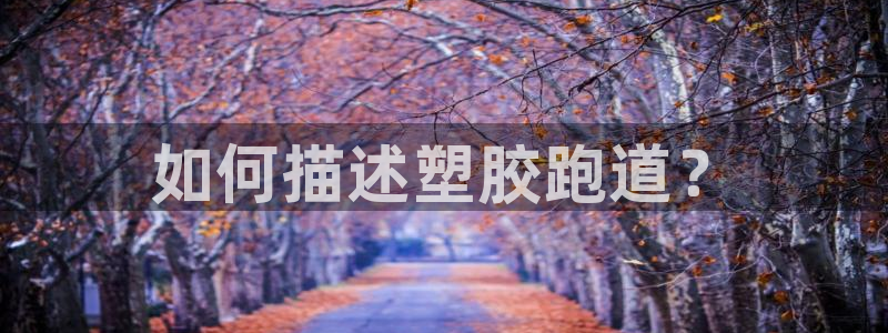 777814红·足一世比分：如何描述塑胶跑道？